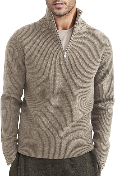 Trenton Pull Homme – Demi-Zip Moderne & Confortable au Style Italien Élégant