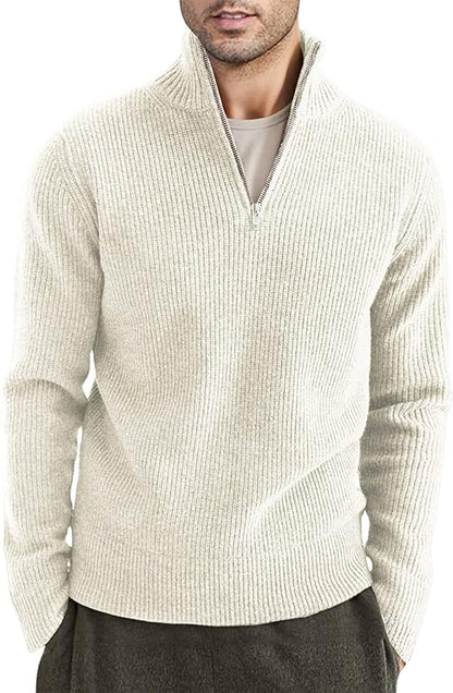 Trenton Pull Homme – Demi-Zip Moderne & Confortable au Style Italien Élégant
