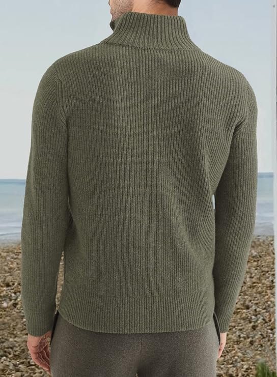 Trenton Pull Homme – Demi-Zip Moderne & Confortable au Style Italien Élégant