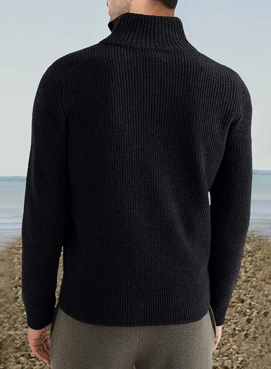 Trenton Pull Homme – Demi-Zip Moderne & Confortable au Style Italien Élégant