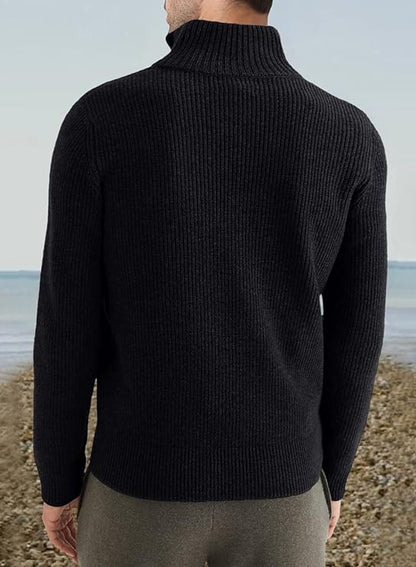 Trenton Pull Homme – Demi-Zip Moderne & Confortable au Style Italien Élégant