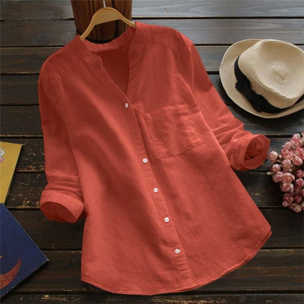 Aloyse Women's Shirt – Comfortable Breathable Linen-Cotton & Relaxed Loose Fit
