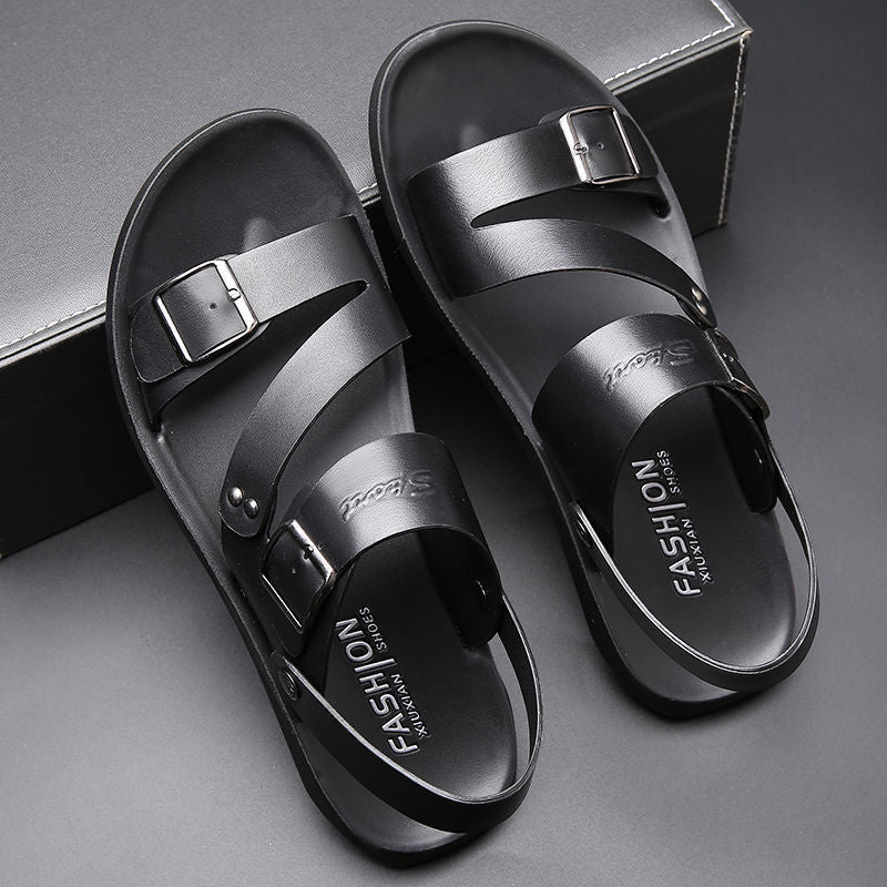 Antonio Sandales Homme – Sandales en Cuir Fendu avec Boucle pour Été & Style Décontracté