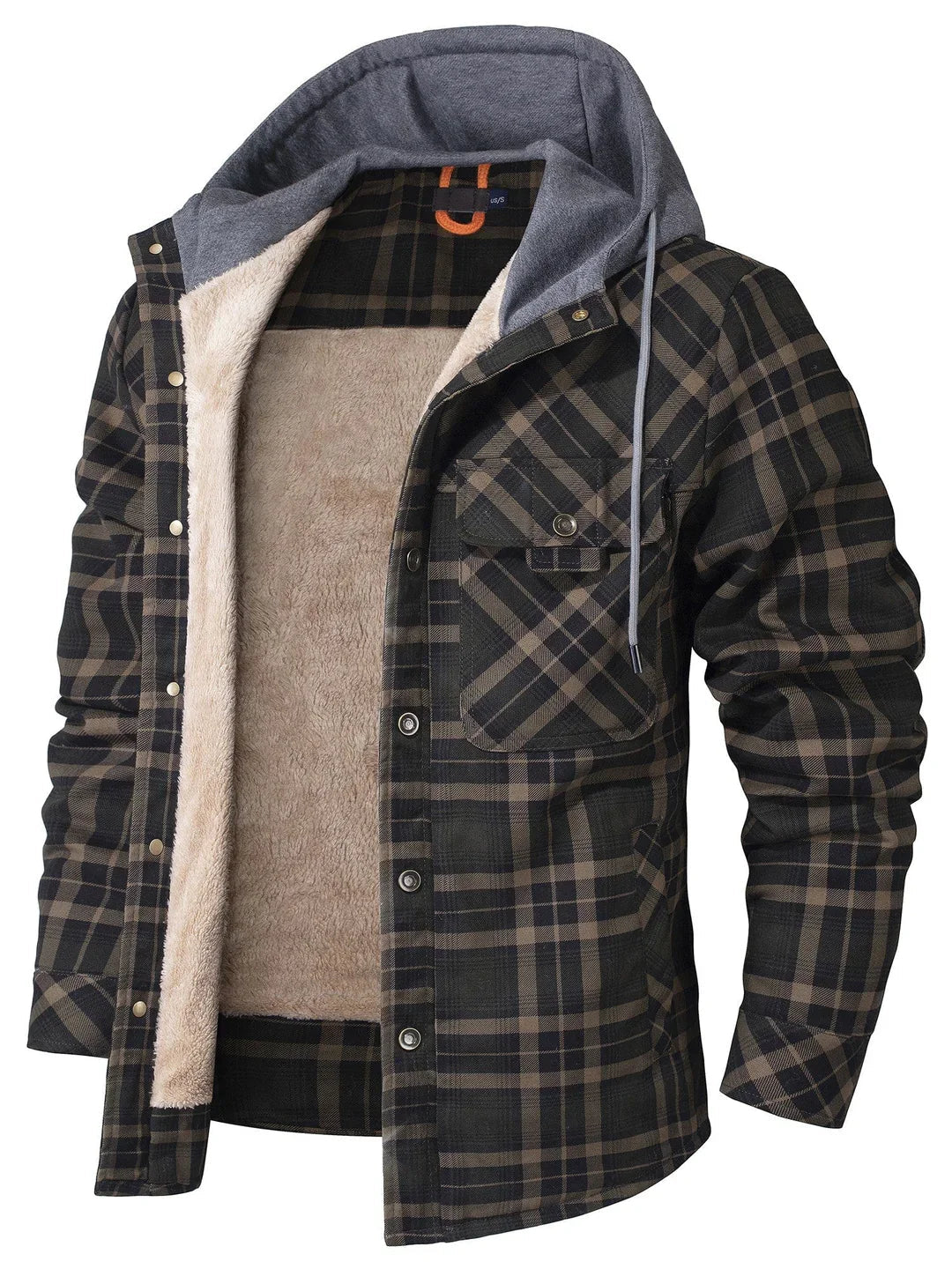 Kyle Veste Homme à Carreaux – Chaude, Élégante avec Capuche Ajustable & Doublure Confortable