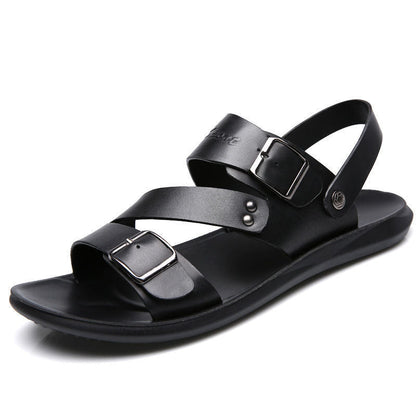 Antonio Sandales Homme – Sandales en Cuir Fendu avec Boucle pour Été & Style Décontracté