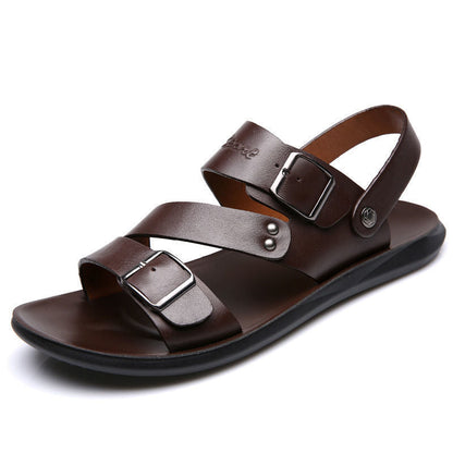 Antonio Sandales Homme – Sandales en Cuir Fendu avec Boucle pour Été & Style Décontracté