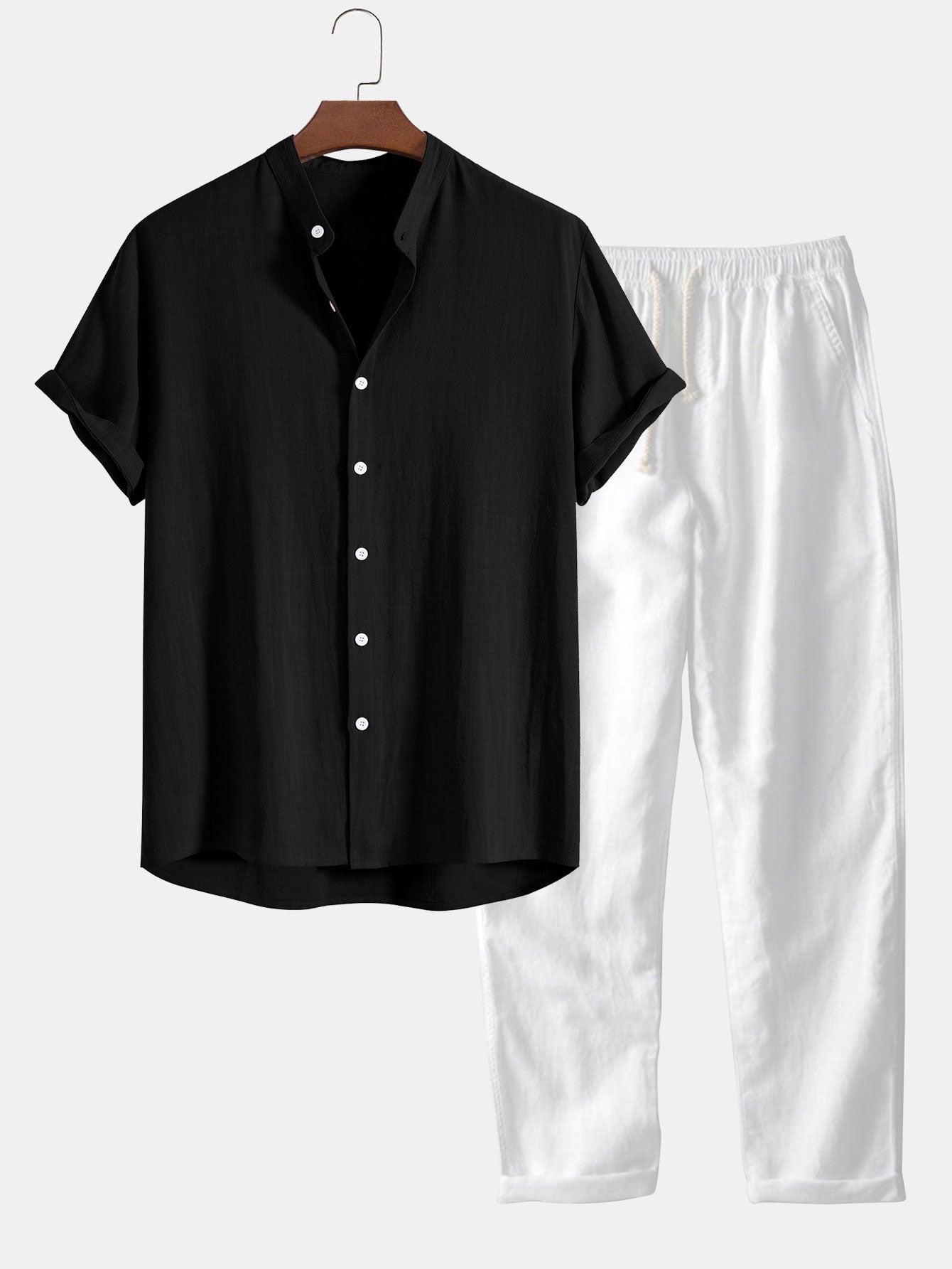 Richard Summer Outfit for Men – Breathable Linen Look with Short Sleeves & Comfortable Pants
