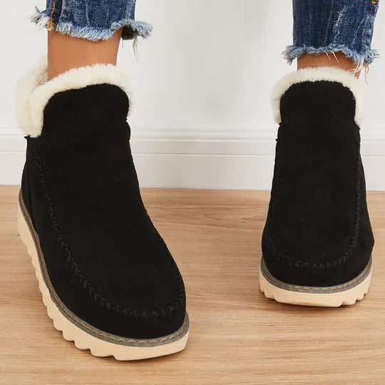 Hyacinth Bottines Femme d’Hiver – Bottines à Enfiler Doublées en Fausse Fourrure avec Semelle Antidérapante Durable