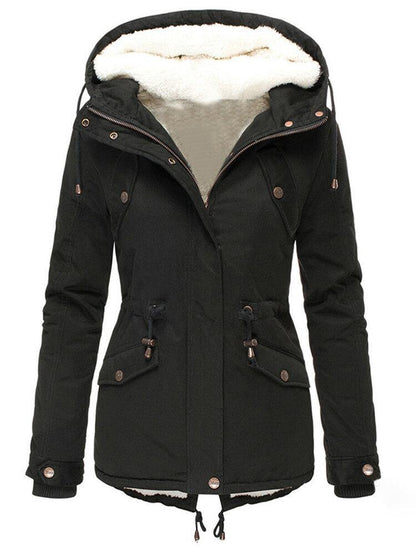 Claire Veste d’Hiver Femme – Manteau Chaud Imperméable avec Capuche & Doublure Douce