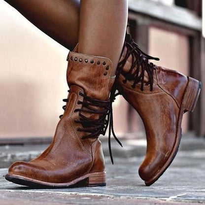 Bottes Hiver Femme Alayna à Talons Bloc – Bottes Hautes Élégantes et Confortables avec Support de Stabilité