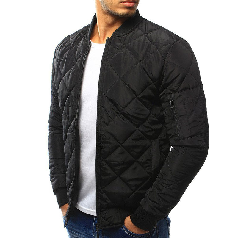 Benedict Veste Matelassée pour Homme – Légère avec motif à losanges, fermeture zippée et poches