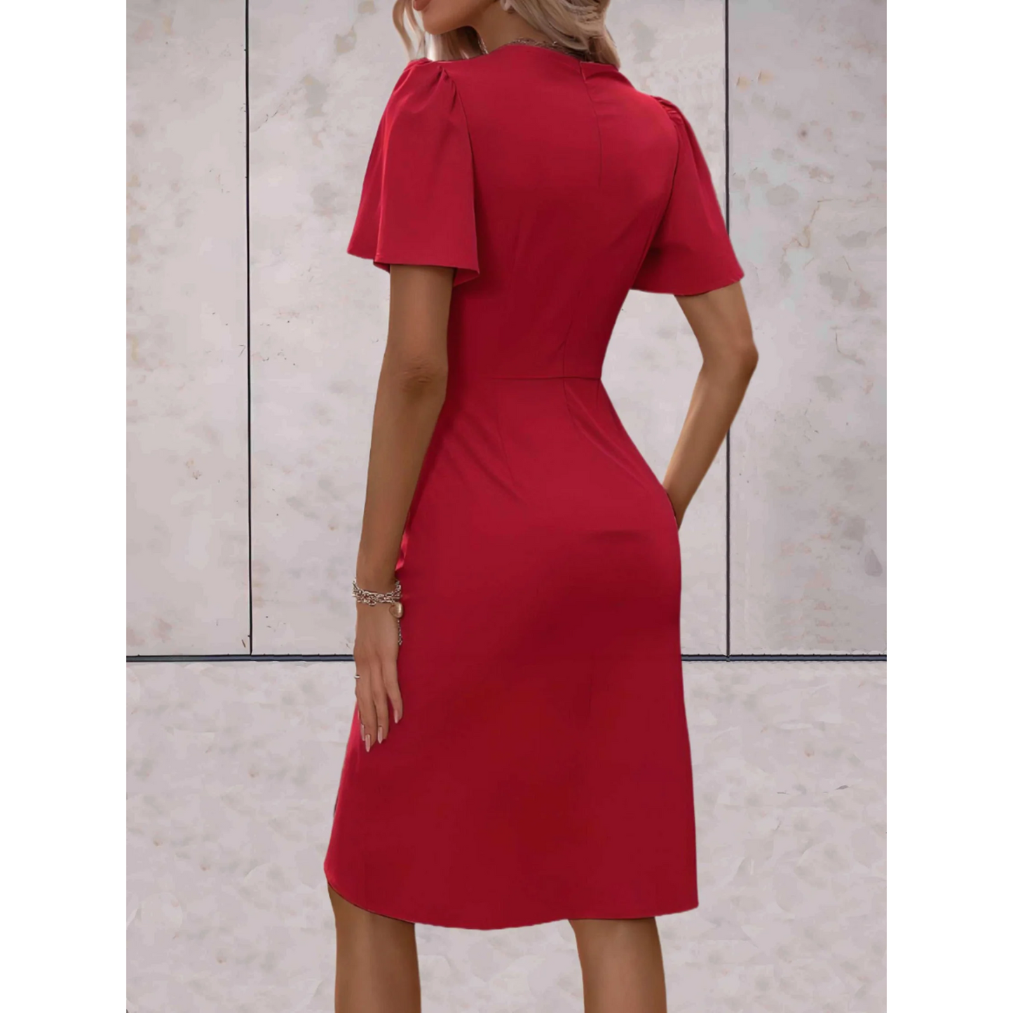 Evelina Robe Portefeuille Femme – Robe Élégante pour Soirées Festives et Occasions Chic