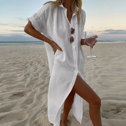 Robe Chemise Femme Zoya – Blouse Oversize Élégante avec Coupe Confortable & Look Chic