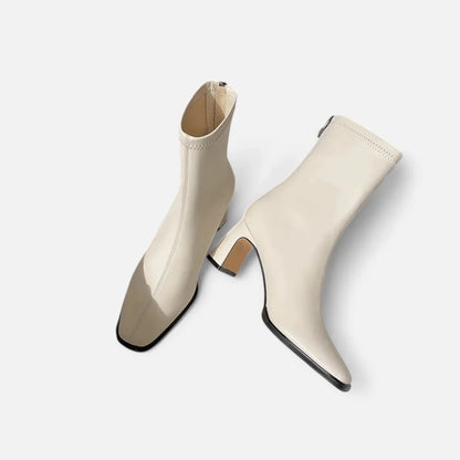 Madison Bottines Femme – Bottines Hiver Vintage à Bout Carré avec Doublure Chaude & Talon Bloc