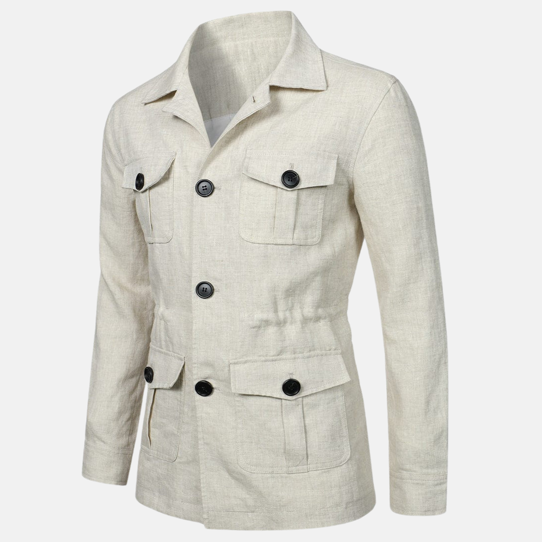 Vince Veste Homme Élégante – Style Classique avec Multiples Poches & Fermeture à Boutons