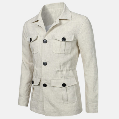 Vince Veste Homme Élégante – Style Classique avec Multiples Poches & Fermeture à Boutons