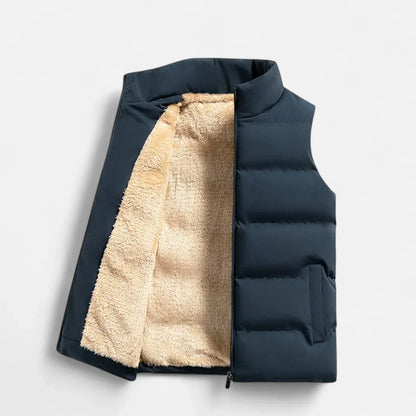 Victor Gilet Homme en Laine – Gilet d'Hiver en Laine d'Agneau avec Doublure Polaire Douce & Coupe Décontractée