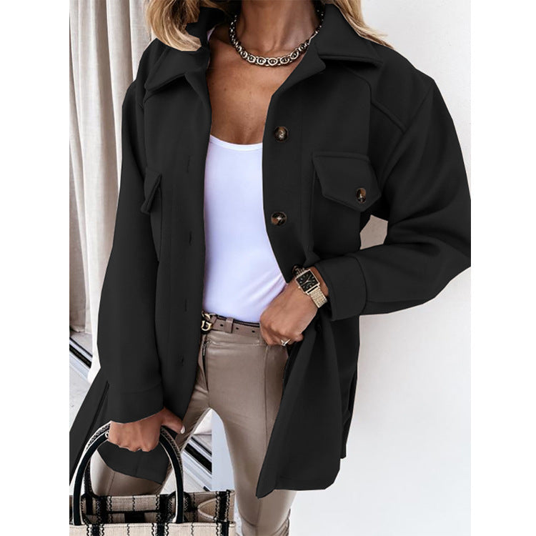 Marise Femme Veste – Élégante Veste Coton-Polyester avec Col Classique & Boutons