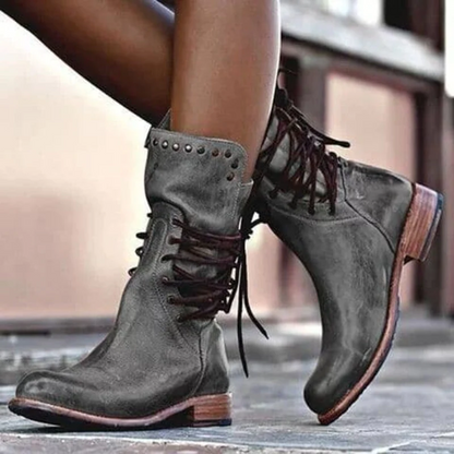 Bottes Hiver Femme Alayna à Talons Bloc – Bottes Hautes Élégantes et Confortables avec Support de Stabilité