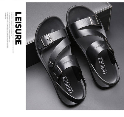 Antonio Sandales Homme – Sandales en Cuir Fendu avec Boucle pour Été & Style Décontracté