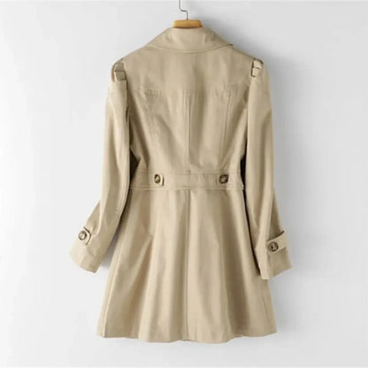 Livia Manteau Femme – Trench-Coat Imperméable Élégant au Style Classique & Intemporel