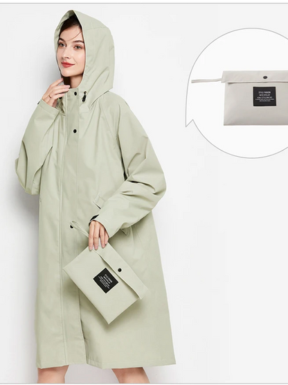 Malia Veste Femme Imperméable – Légère Coupe-Vent avec Capuche Ajustable & Poches Pratiques