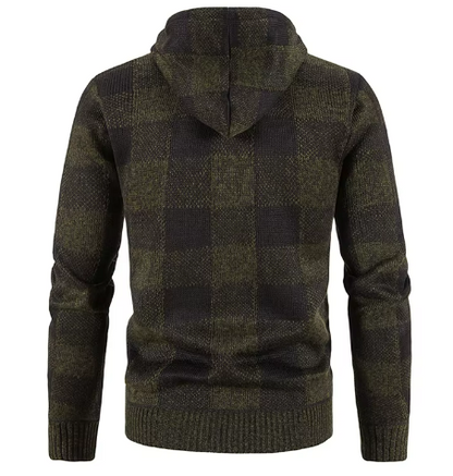 Ernest Sweat à Capuche Homme – Veste à Carreaux Chaude & Stylée avec Doublure Douce