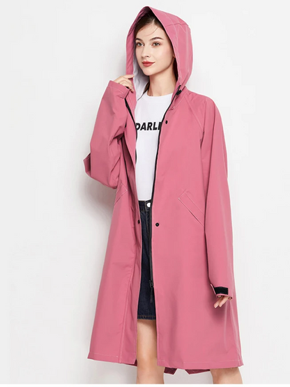 Malia Veste Femme Imperméable – Légère Coupe-Vent avec Capuche Ajustable & Poches Pratiques