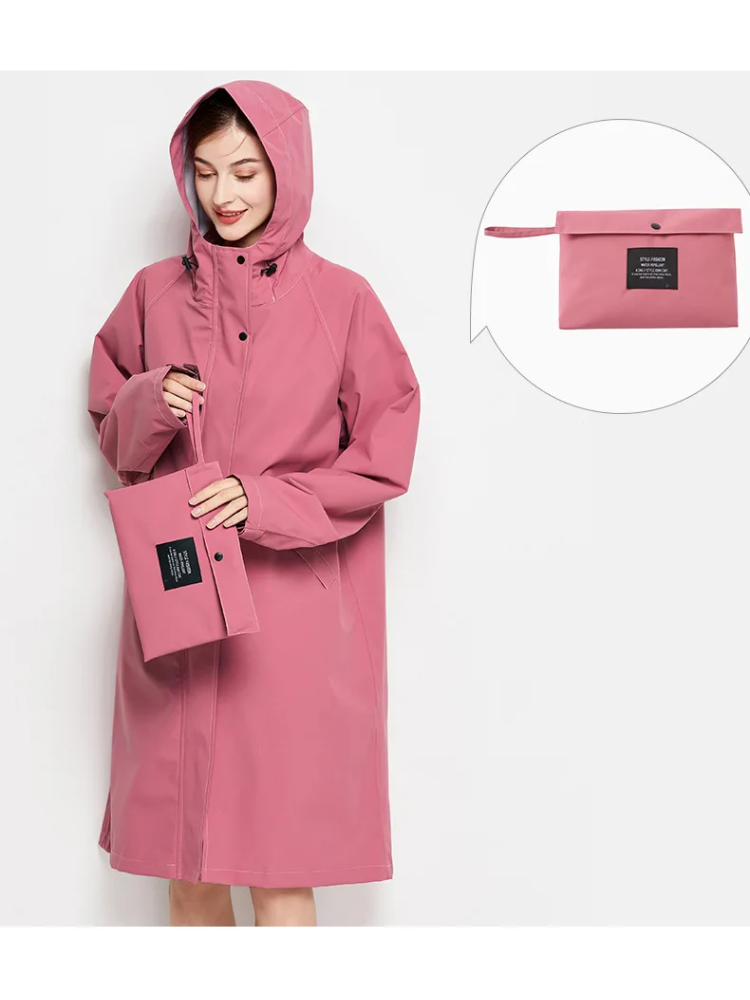 Malia Veste Femme Imperméable – Légère Coupe-Vent avec Capuche Ajustable & Poches Pratiques