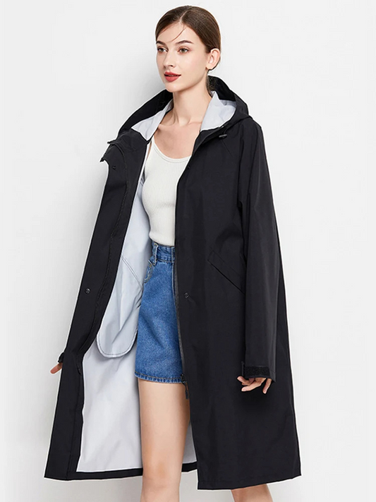 Malia Veste Femme Imperméable – Légère Coupe-Vent avec Capuche Ajustable & Poches Pratiques
