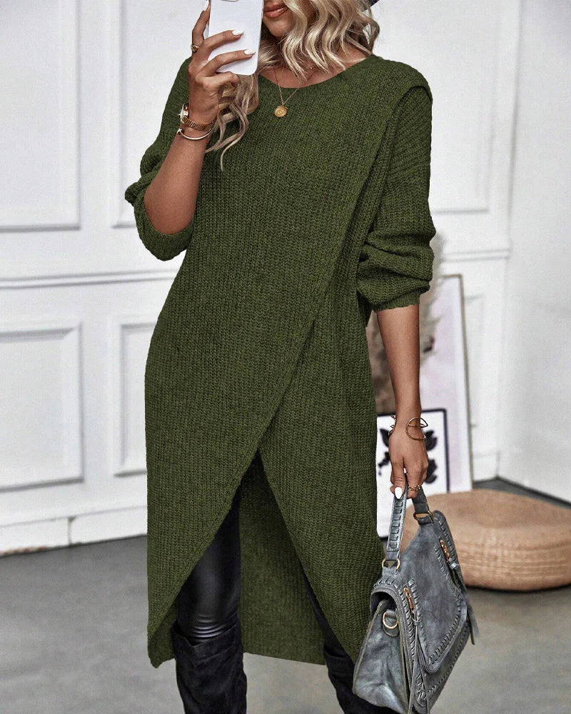 Sylvia Pull Femme – Long Pull Élégant & Confortable au Style Intemporel pour l’Hiver