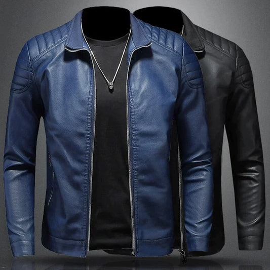 Lance Veste Homme en Cuir – Élégante, Confortable avec Coupe Régulière & Fermeture Éclair