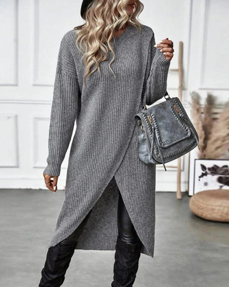 Sylvia Pull Femme – Long Pull Élégant & Confortable au Style Intemporel pour l’Hiver