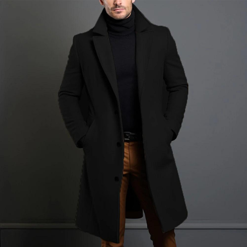 William Wool Coat for Men – Classic Fit with Warm and Durable Fabric & Timeless Design