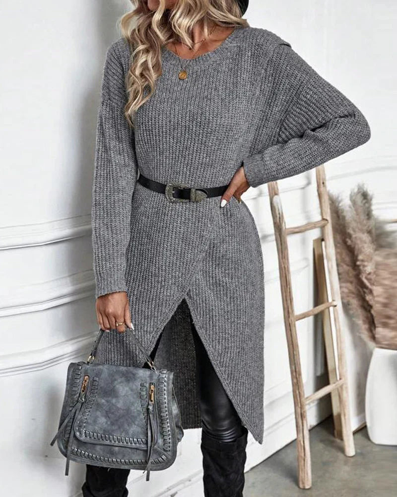 Sylvia Pull Femme – Long Pull Élégant & Confortable au Style Intemporel pour l’Hiver