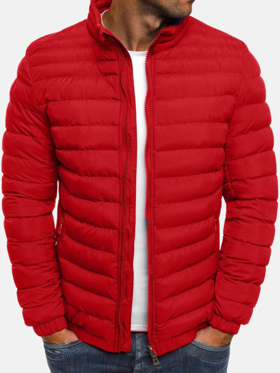 Manuel Veste Matelassée pour Homme – Coupe Droite Légère avec Col Montant & Fermeture Zippée
