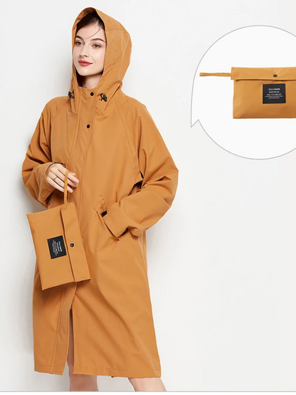 Malia Veste Femme Imperméable – Légère Coupe-Vent avec Capuche Ajustable & Poches Pratiques