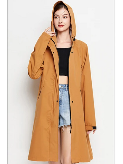 Malia Veste Femme Imperméable – Légère Coupe-Vent avec Capuche Ajustable & Poches Pratiques