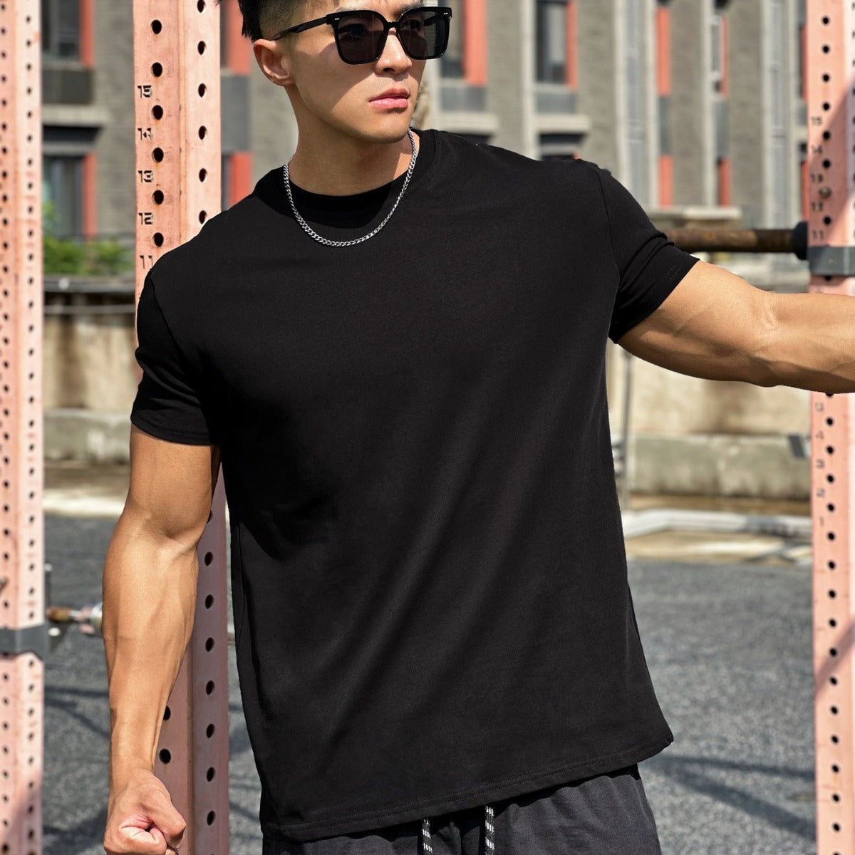 Liam Men's Sports T-Shirt – Loose Fit Cotton Short Sleeve with Breathable Design