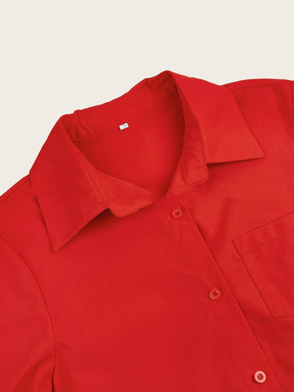 Brynlee Robe Chemise Femme – Élégante Robe A-Ligne à Manches Longues pour Bureau & Loisirs