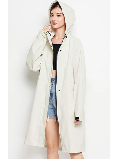Malia Veste Femme Imperméable – Légère Coupe-Vent avec Capuche Ajustable & Poches Pratiques
