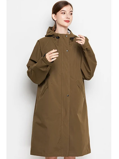 Malia Veste Femme Imperméable – Légère Coupe-Vent avec Capuche Ajustable & Poches Pratiques