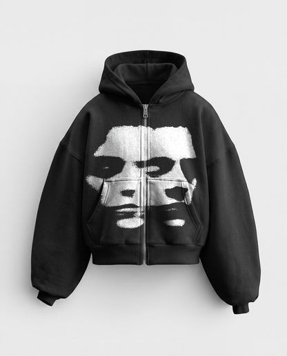 'ALTER-EGO' HEAVYWEIGHT BOXY ZIPUP HOODIE