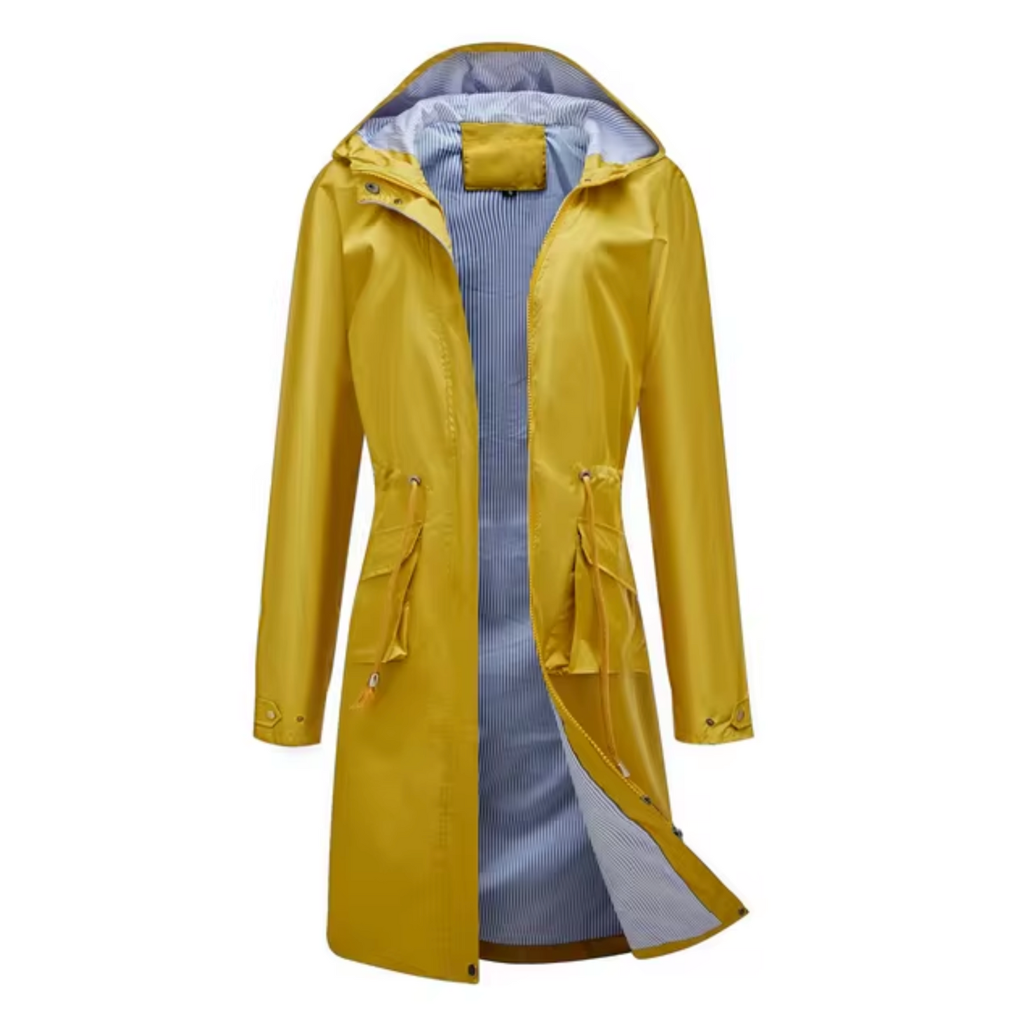 Adelaide Manteau Femme – Longue Veste Imperméable avec Capuche & Coupe Féminine Respirante