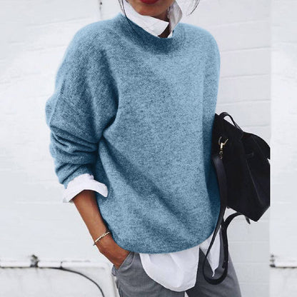 Elena Pull Femme en Cachemire – Pull de Luxe avec Col Rond Classique & Coupe Élégante