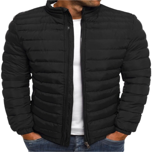 Manuel Veste Matelassée pour Homme – Coupe Droite Légère avec Col Montant & Fermeture Zippée