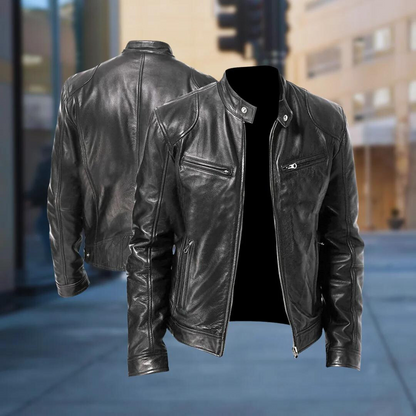 David Homme Veste en Cuir – Blouson Élégant & Durable au Style Moderne et Confortable