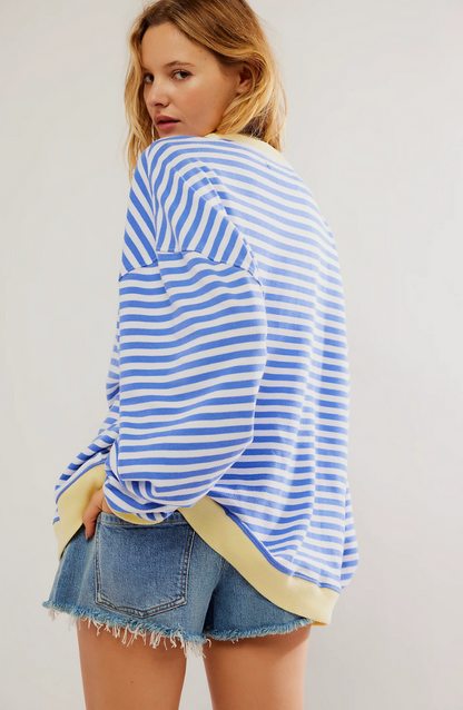 Mare Pull Femme Oversize – Sweat Rayé Confortable & Casual au Style Moderne