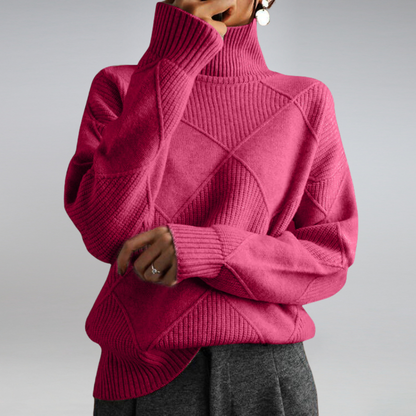 Haley Pull Femme – Pull Doux à Col Roulé Chaud & Élégant pour l’Automne et l’Hiver