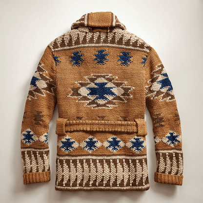 Arman Cardigan Homme – Gilet Jacquard en Maille Douce & Style Classique de l’Ouest Américain